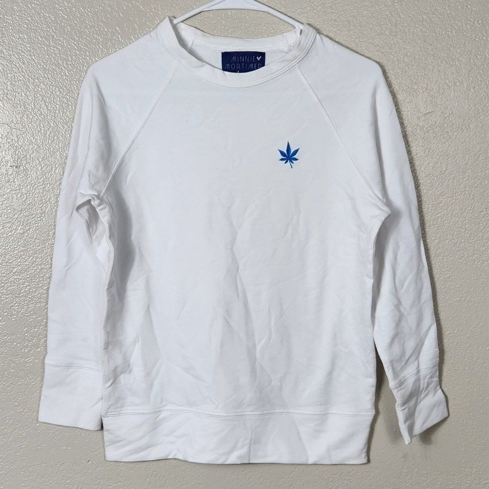 Minnie Mortimer Boast Shirt Long Sleeve Size S EUC Pot Leaf